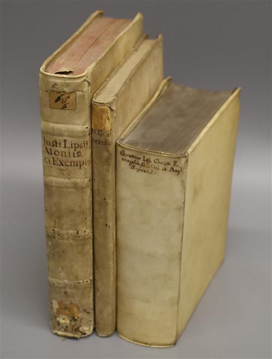 Three 17th/18th century volumes in Latin (two ex-Libris Ratcliffe College),